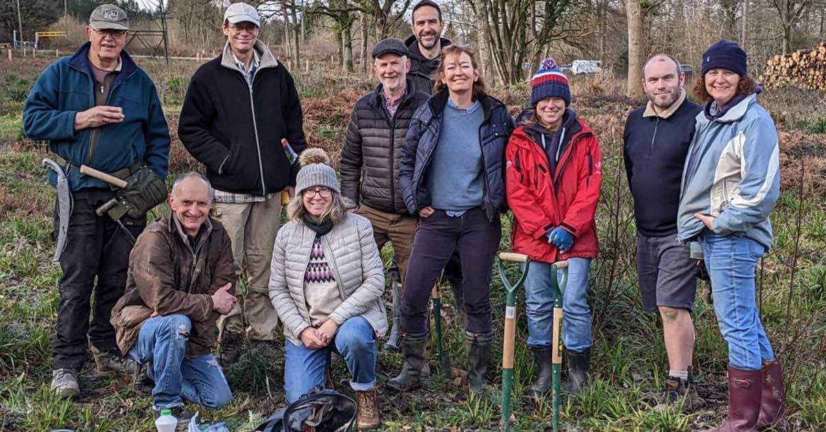 Tree planting at Gravetye Estate